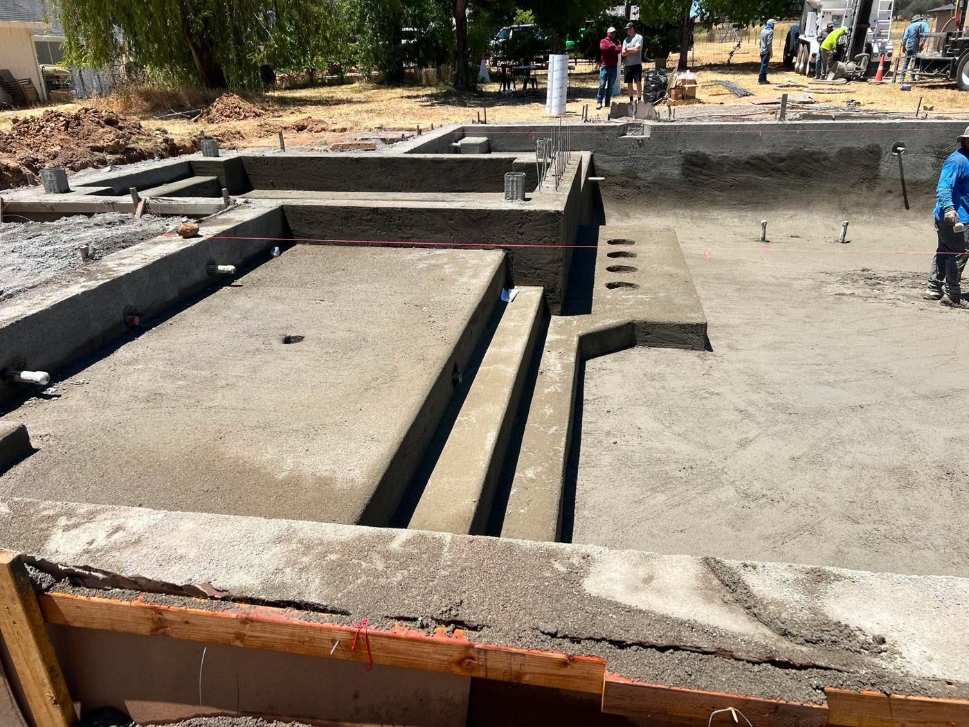 New pool shell under construction