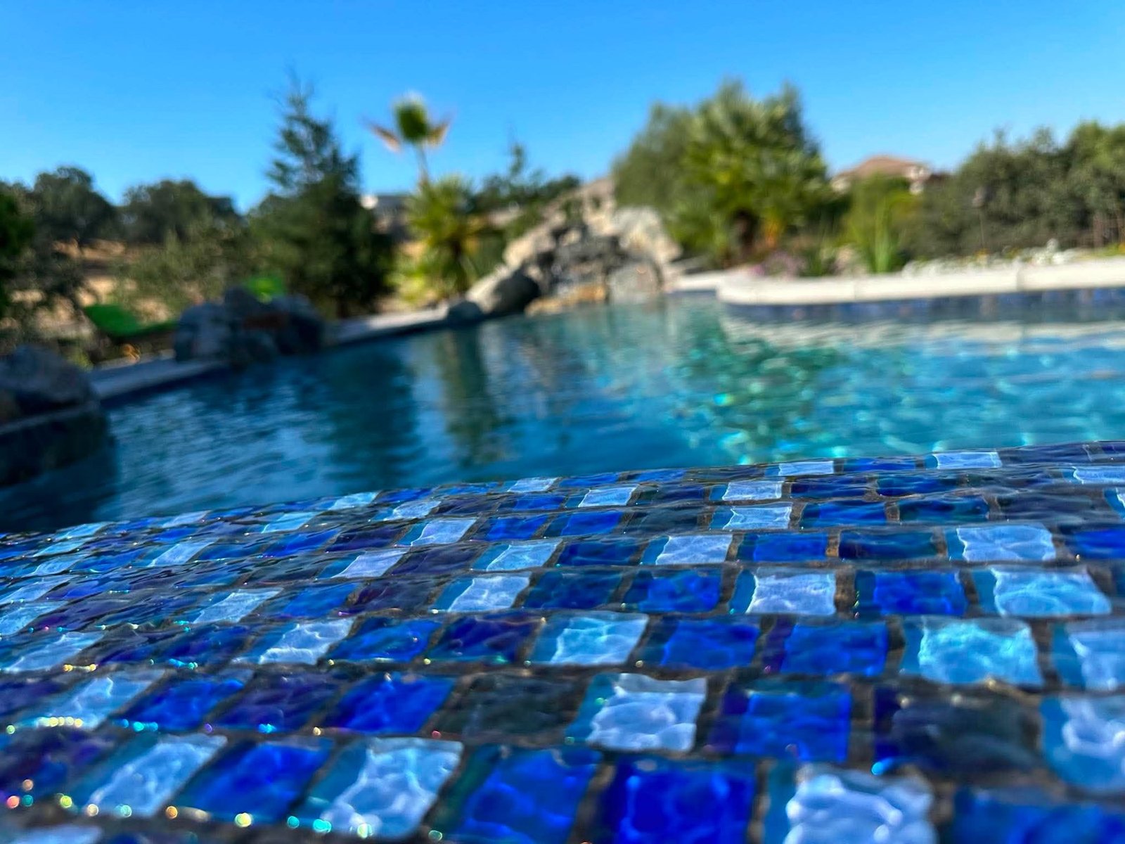 Large lagoon pool with rockwork