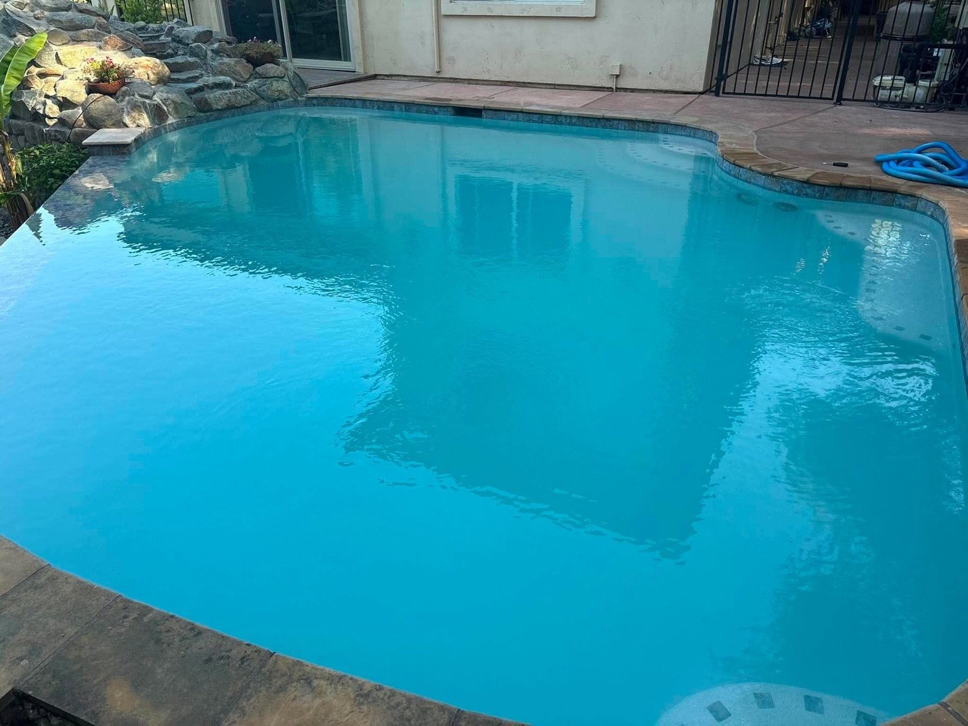 Freshly remodeled pool