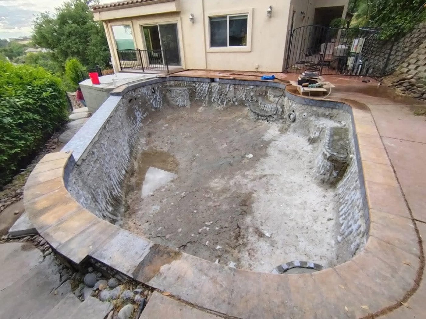 The same pool before remodeling